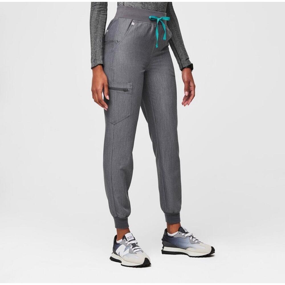 FIGS Size XS Zamora Jogger Medical Scrub Pants Charcoal/Heather Gray